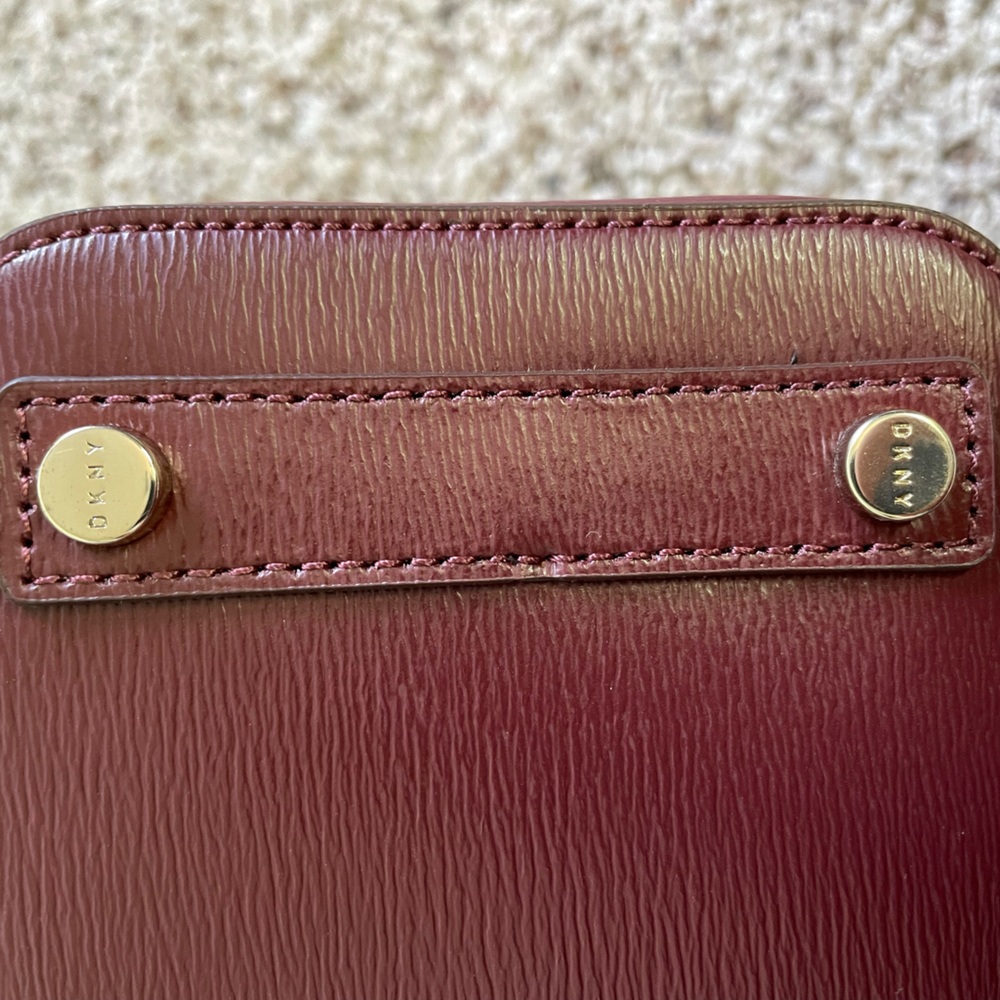 DKNY Red Leather Paige Dome Satchel NWOT - Picture 10 of 10